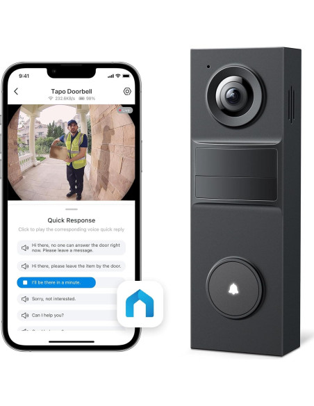 Cámara Timbre Inalámbrico Tapo D205 - 2K, 160 Vista, AI
