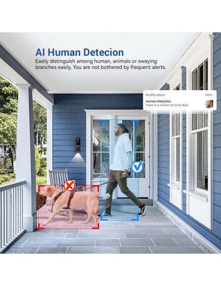 Cámara de Timbre de Video PyreQuad G50 1080p Wi-Fi 2.4GHz