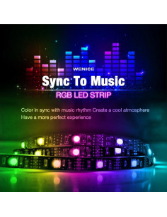 Tira LED RGB 15 pies WENICE para TV 55-65" con control remoto 2