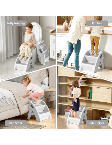 Escalera Plegable Antideslizante Tavlshero 2 Pasos para Niños