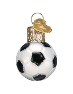 Adorno de Vidrio Soplado Balón de Fútbol Old World Christmas