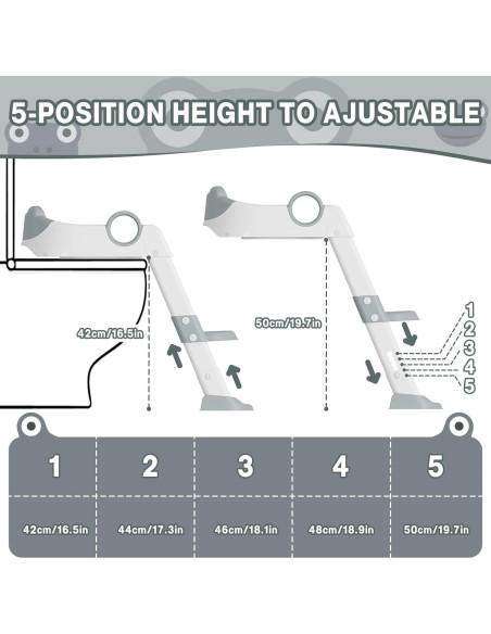 Asiento de Entrenamiento para Baño Garvee con Escalera Antideslizante