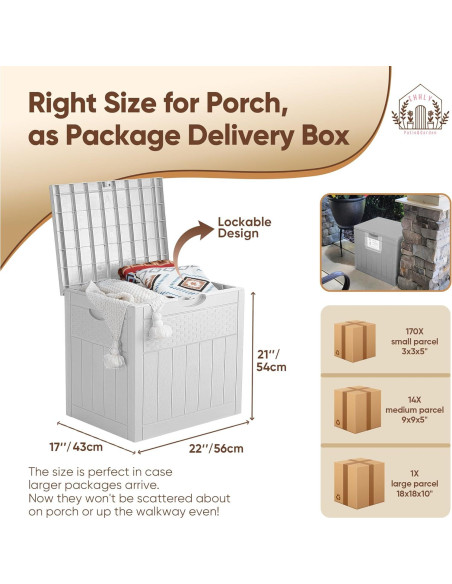 Caja de Almacenamiento Exterior EHHLY 125L Impermeable Blanca