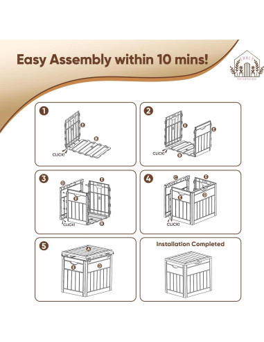 Caja de Almacenamiento Exterior EHHLY 125L Impermeable Blanca