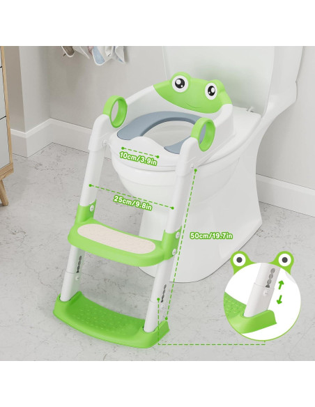 Asiento de Entrenamiento para Baño Sunvasagoo Verde Ajustable
