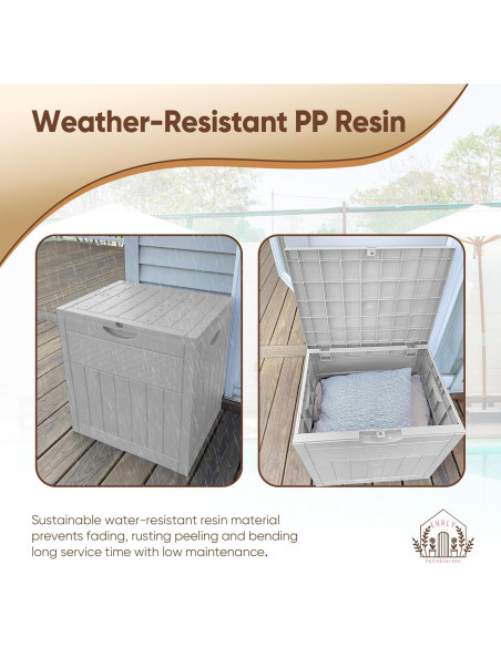 Caja de Almacenamiento Exterior EHHLY 125L Impermeable Blanca