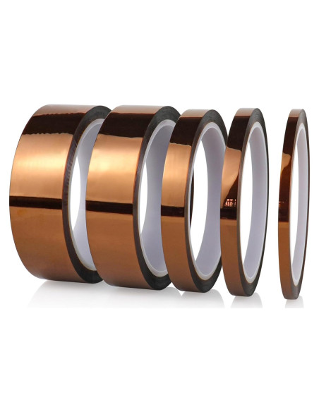 Cinta de Polimida Bomei Pack 5 Unidades 5/8/12/25/30mm x 33m