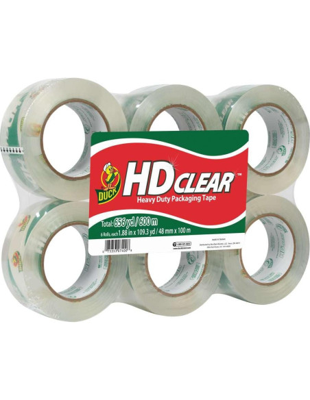 Cinta de Empaque Duck HD Clear 40 Yardas Transparente