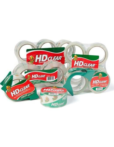 Cinta de Empaque Duck HD Clear 40 Yardas Transparente