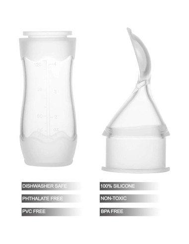 Cuchara de Silicona PandaEar para Bebés 2 Pack Azul 113g