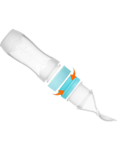 Cuchara de Silicona PandaEar para Bebés 2 Pack Azul 113g