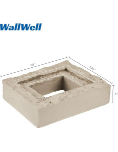 Cubierta de Salida e Interruptor Beige WallWell - Poliuretano a Prueba de Climas 2