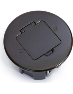 Caja de Piso Redonda Lew Electric RB-XX 20A Tapa Metal Bronce 2