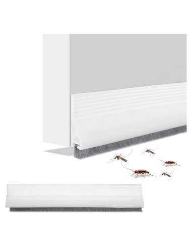 2 Tapones de Corrientes de Aire Nodaaiie 100x5 cm Blanco