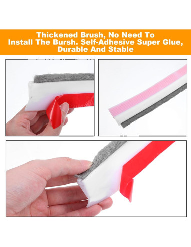 2 Tapones de Corrientes de Aire Nodaaiie 100x5 cm Blanco