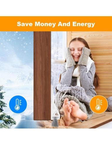 2 Tapones de Corrientes de Aire Nodaaiie 100x5 cm Blanco