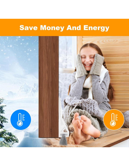 2 Tapones de Corrientes de Aire Nodaaiie 100x5 cm Blanco