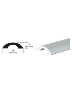 Umbral de Ducha Anodizado CRL Brite 78.74 cm Blanco