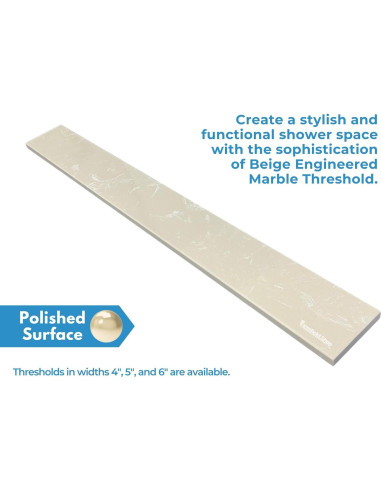 Umbral de Mármol Ingenierizado Beige Threshold.Shop 10-20 cm x Personalizado