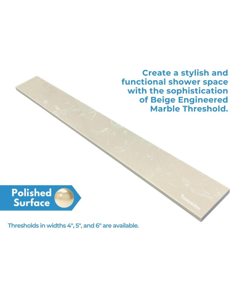 Umbral de Mármol Ingenierizado Beige Threshold.Shop 10-20 cm x Personalizado