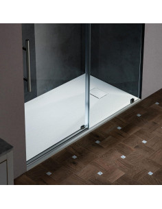 Base de Ducha WOODBRIDGE 150x90 cm Blanco Acceso Silla Ruedas 2