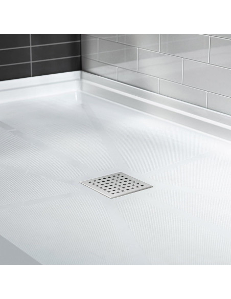 Base de Ducha Antideslizante WOODBRIDGE 121.9x91.4cm Drenaje Central