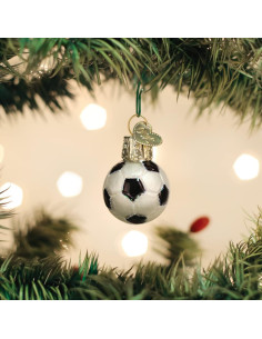 Adorno de Vidrio Soplado Balón de Fútbol Old World Christmas 2