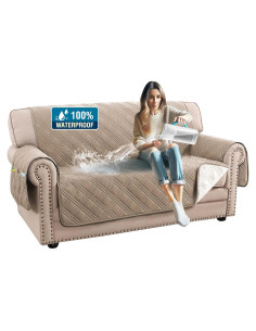 Funda de Sofá Loveseat H.VERSAILTEX 100% Impermeable Taupe