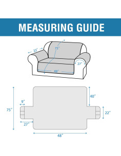Funda de Sofá Loveseat H.VERSAILTEX 100% Impermeable Taupe 2