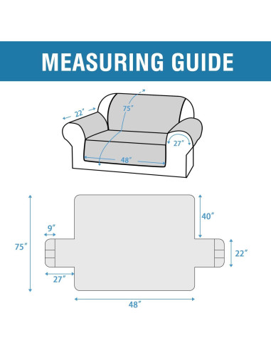 Funda de Sofá Loveseat H.VERSAILTEX 100% Impermeable Taupe