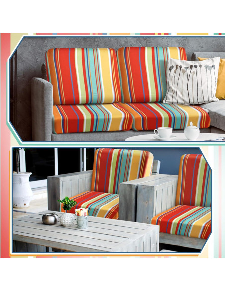 Funda de Cojín para Sofá de Patio Geyoga 8 Pcs Impermeable