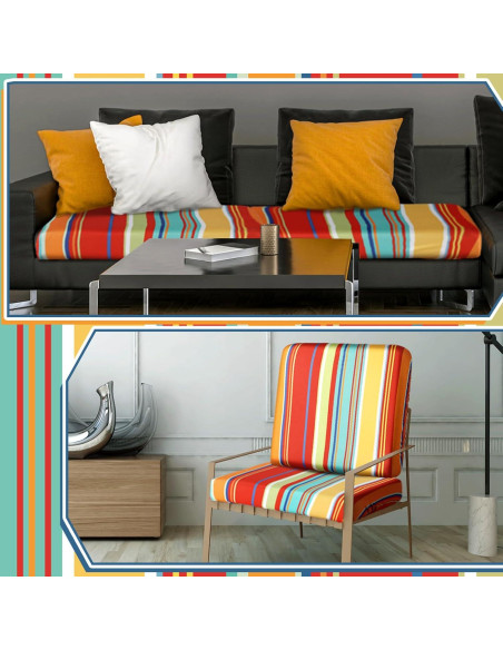 Funda de Cojín para Sofá de Patio Geyoga 8 Pcs Impermeable