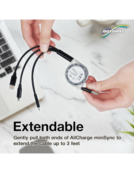 Cable Retráctil BoxWave para Tribit StormBox 2 - USB Portátil