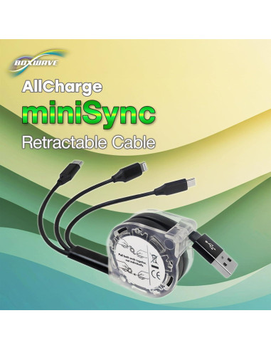 Cable Retráctil BoxWave para Tribit StormBox 2 - USB Portátil
