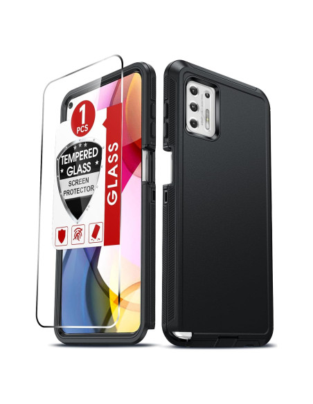 Funda LeYi para Moto G Stylus 4G 2021 - Grado Militar, Negro Funda LeYi para Moto G Stylus 4G 2021 - Grado Militar, Negro