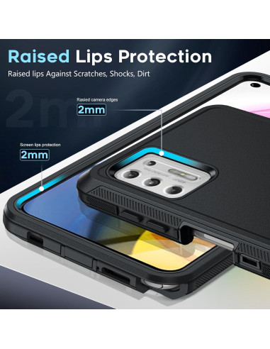 Funda LeYi para Moto G Stylus 4G 2021 - Grado Militar, Negro