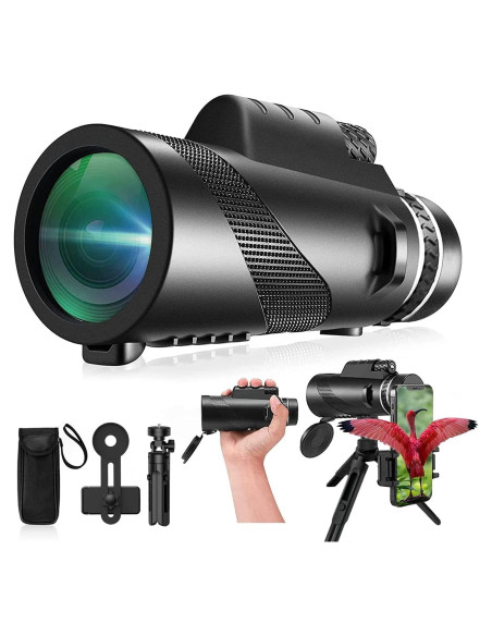 Monocular 80x100 PhysioPhyx Alta Definición con Adaptador Smartphone