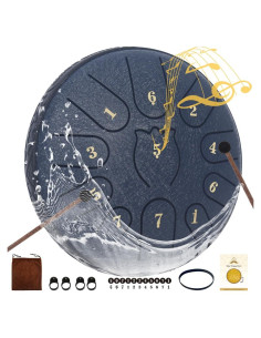 Tambor de Lluvia Yasisid de Acero 6" 11 Notas Azul