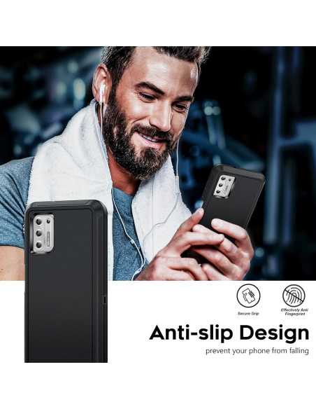 Funda LeYi para Moto G Stylus 4G 2021 - Grado Militar, Negro Funda LeYi para Moto G Stylus 4G 2021 - Grado Militar, Negro