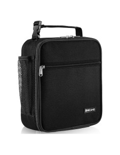 Bolsa de Almuerzo Aislada BNKANG Negra Compacta 22x11x26cm