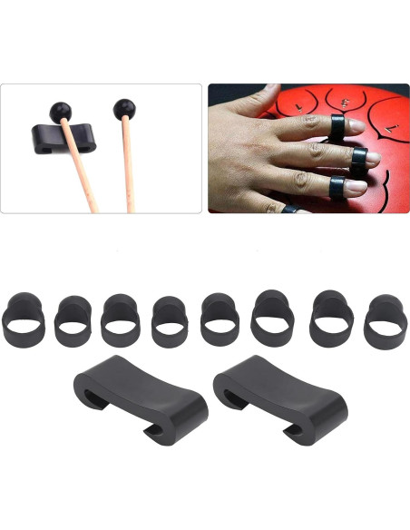 Cubiertas para dedos de tambor de lengua Tomantery - 8 PCS