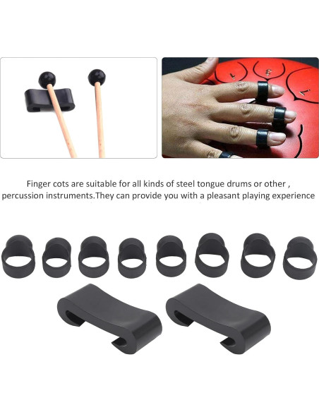 Cubiertas para dedos de tambor de lengua Tomantery - 8 PCS