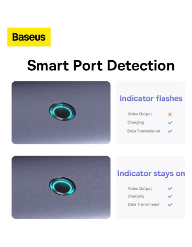 Hub Baseus UltraJoy 6 en 1 USB-C a HDMI 4K + 3xUSB 3.0