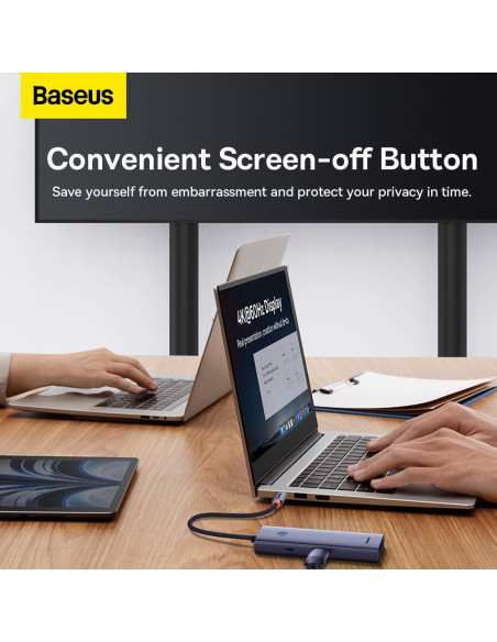 Hub Baseus UltraJoy 6 en 1 USB-C a HDMI 4K + 3xUSB 3.0