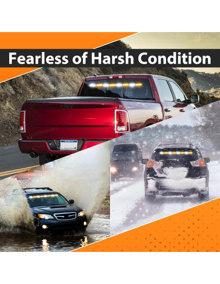 Barra de Luz Estroboscópica LED WeiSen 89 cm 48W Ámbar/Blanco