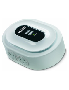 Estación de Carga RCA PCHSTA1R con 3 Enchufes y 2 USB