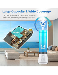 Humidificador Ultrasonico Nightcore 9L para Hogar y Dormitorio 2