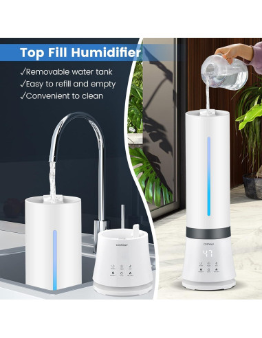 Humidificador Ultrasonico Nightcore 9L para Hogar y Dormitorio