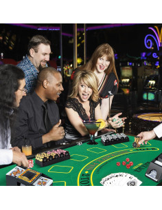 Juego de Póker Goplus 300 Fichas 14g con Estuche y Mezclador 2