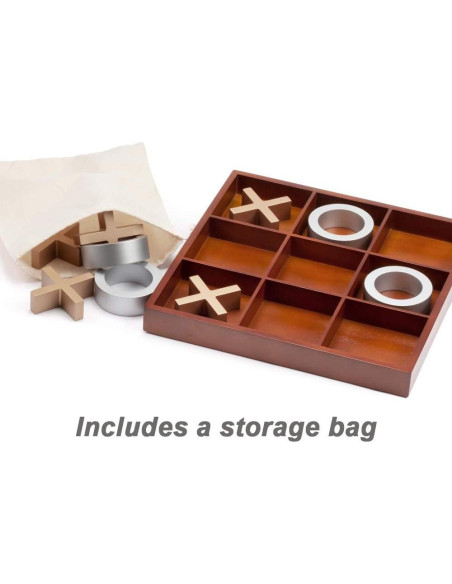 Juego de Tres en Raya Gigante de Madera GSE 35.56 cm